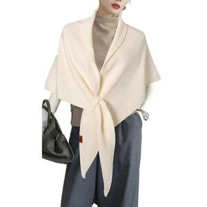 8328 Shawl And Wrap For Women Woolen Large Triangle Scarf Warm Soft Knitted